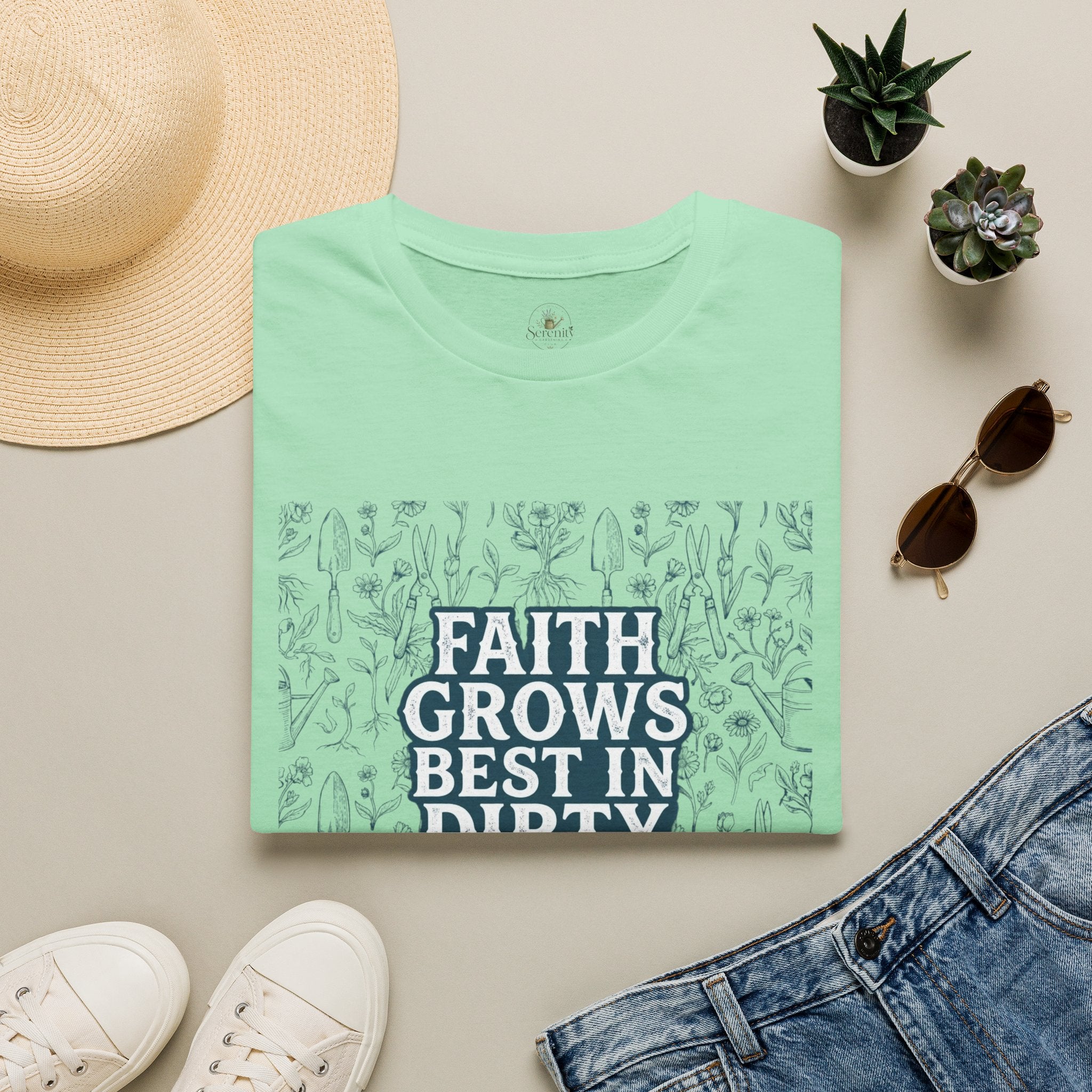 Faith Grows Best in Dirty Hands T-Shirt