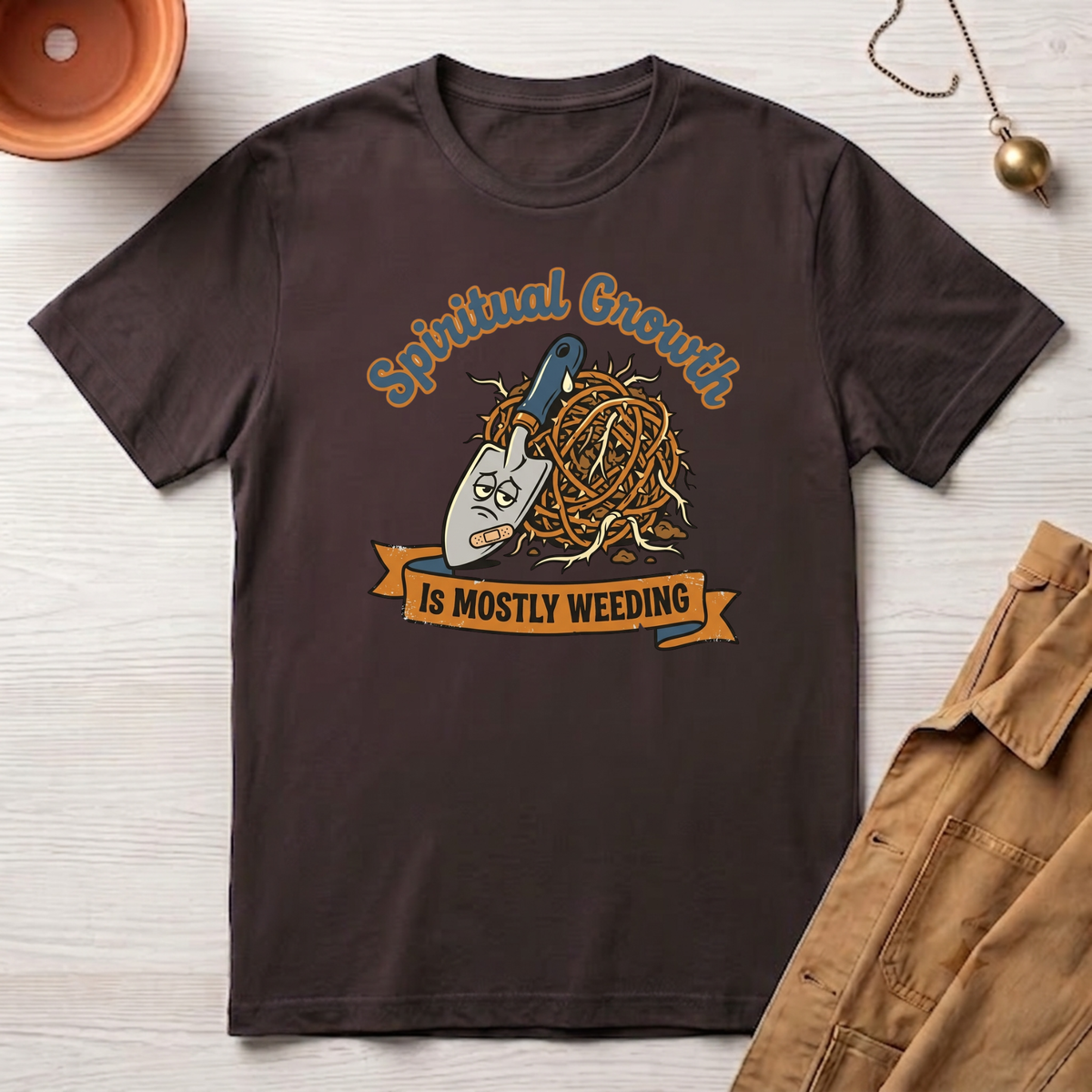 Spiritual Growth Is Mostly Weeding T-Shirt
