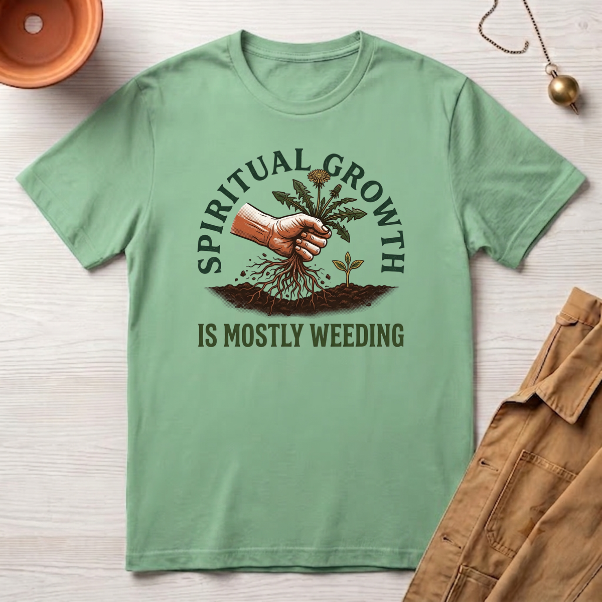 Spiritual Growth Is Mostly Weeding T-Shirt